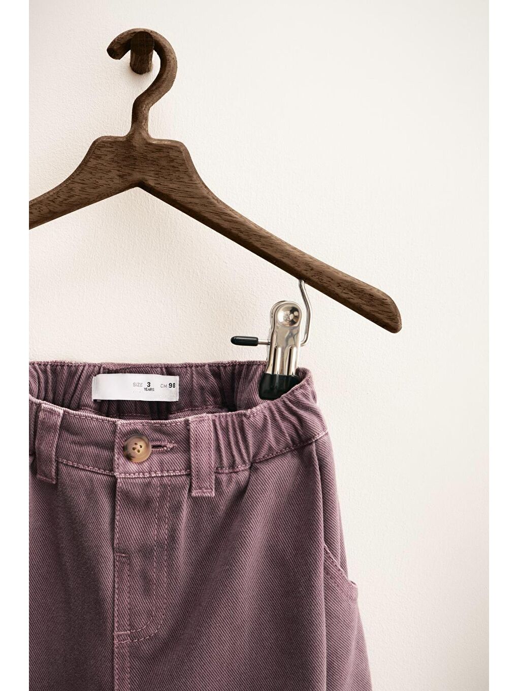 Bordo Çocuk Pamuklu Oversize Pantolon – Rahat Kesim Lastikli Paça Tasarım-2