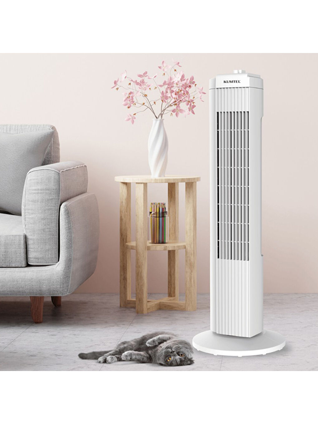 KTF-258 Kule Tipi Vantilatör - Beyaz - 50 Watt-2