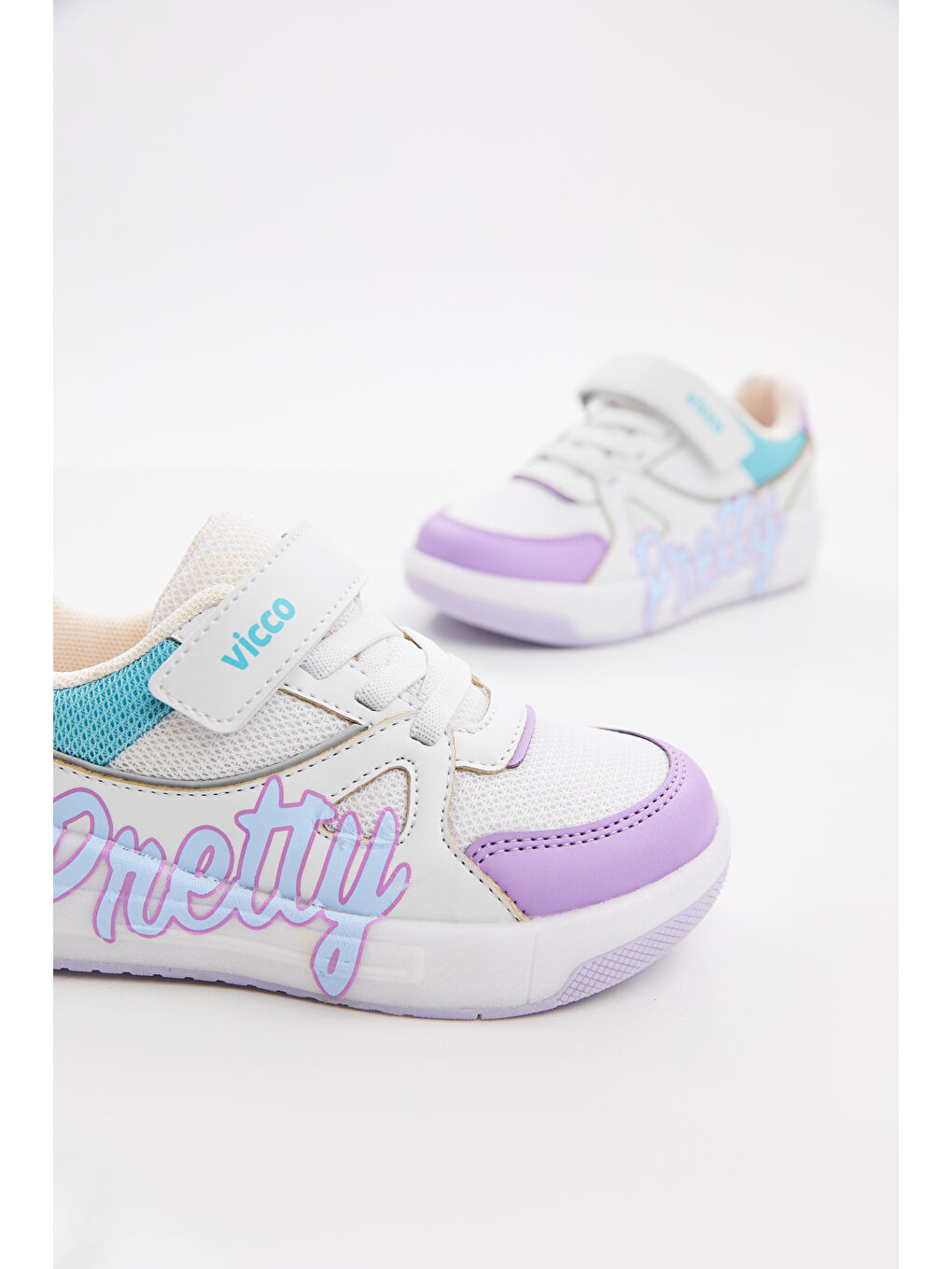 Pretty Işıklı Kız Okul Öncesi Beyaz Sneaker-3