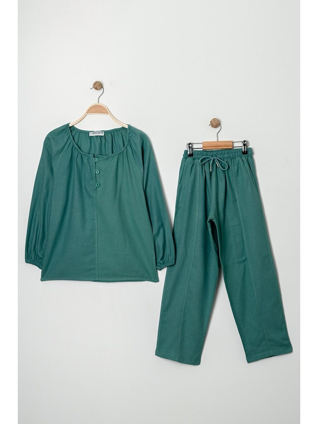 Petrol Kız Çocuk %100 Jüt Pamuk Alt-Üst Takım P1038