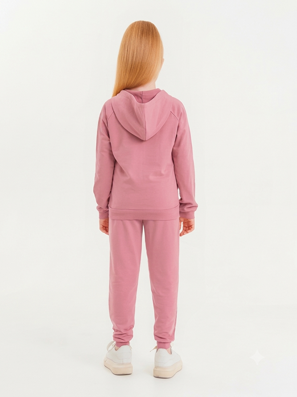 Pembe Kız Çocuk Basic Fermuarlı Okul Eşofman Takımı Ak26785-2