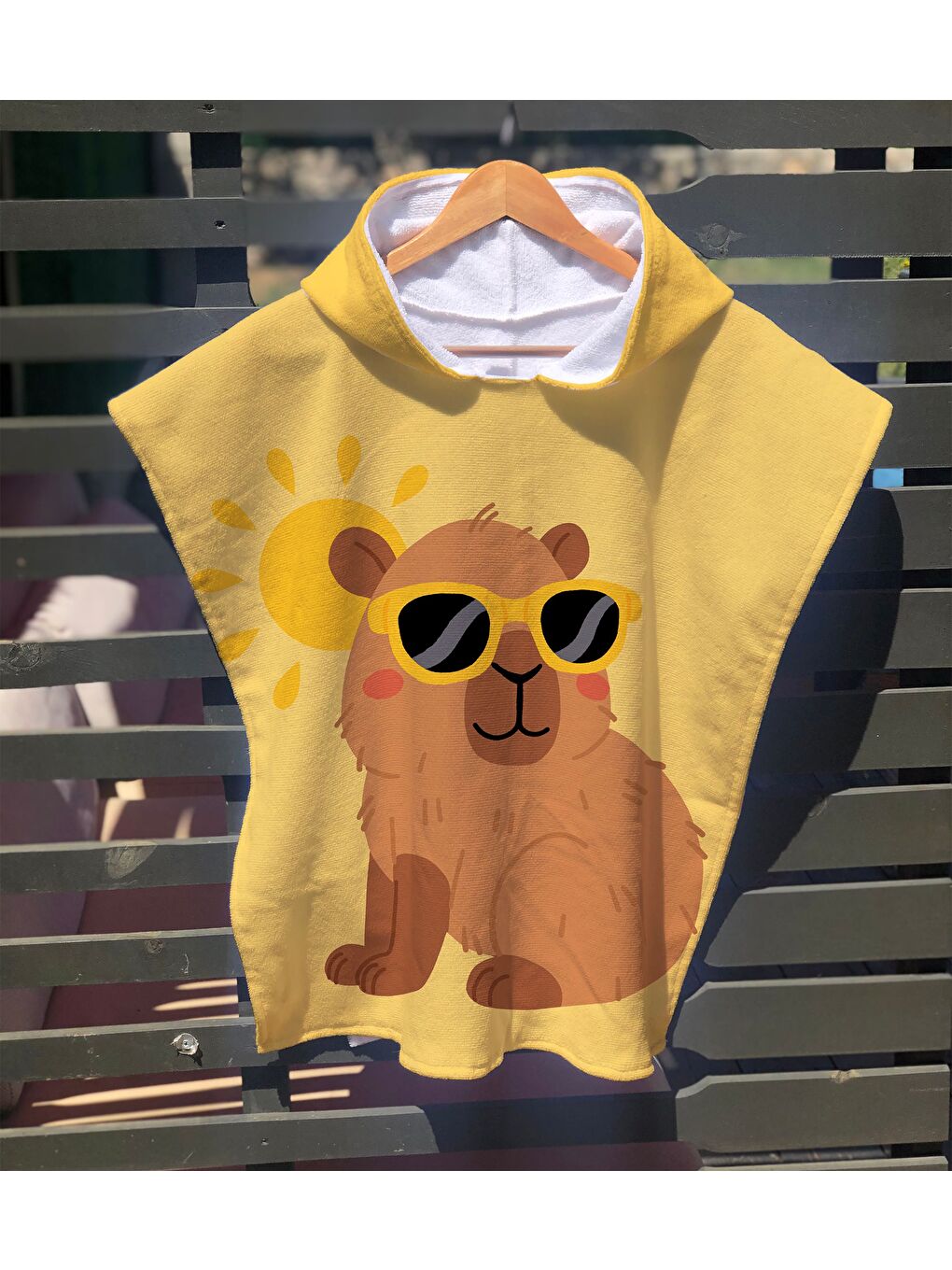 Karışık Desenli Çocuk Panço Plaj Havlusu & Bornozu 60x60 cm