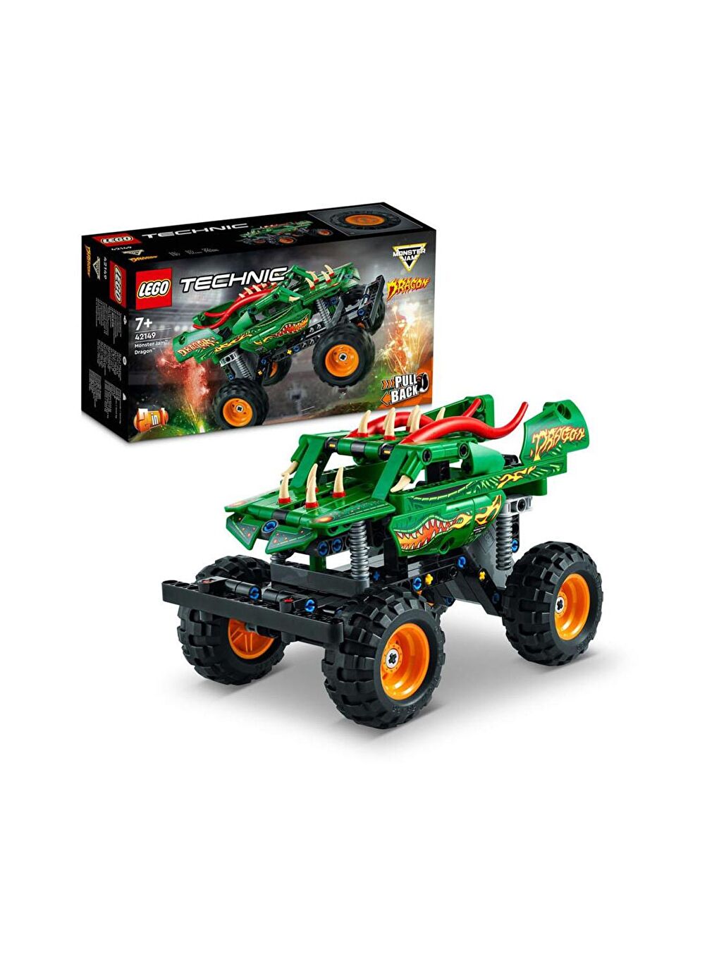 Lego Beyaz-Renklibaskı Technic Monster Jam Dragon 42149