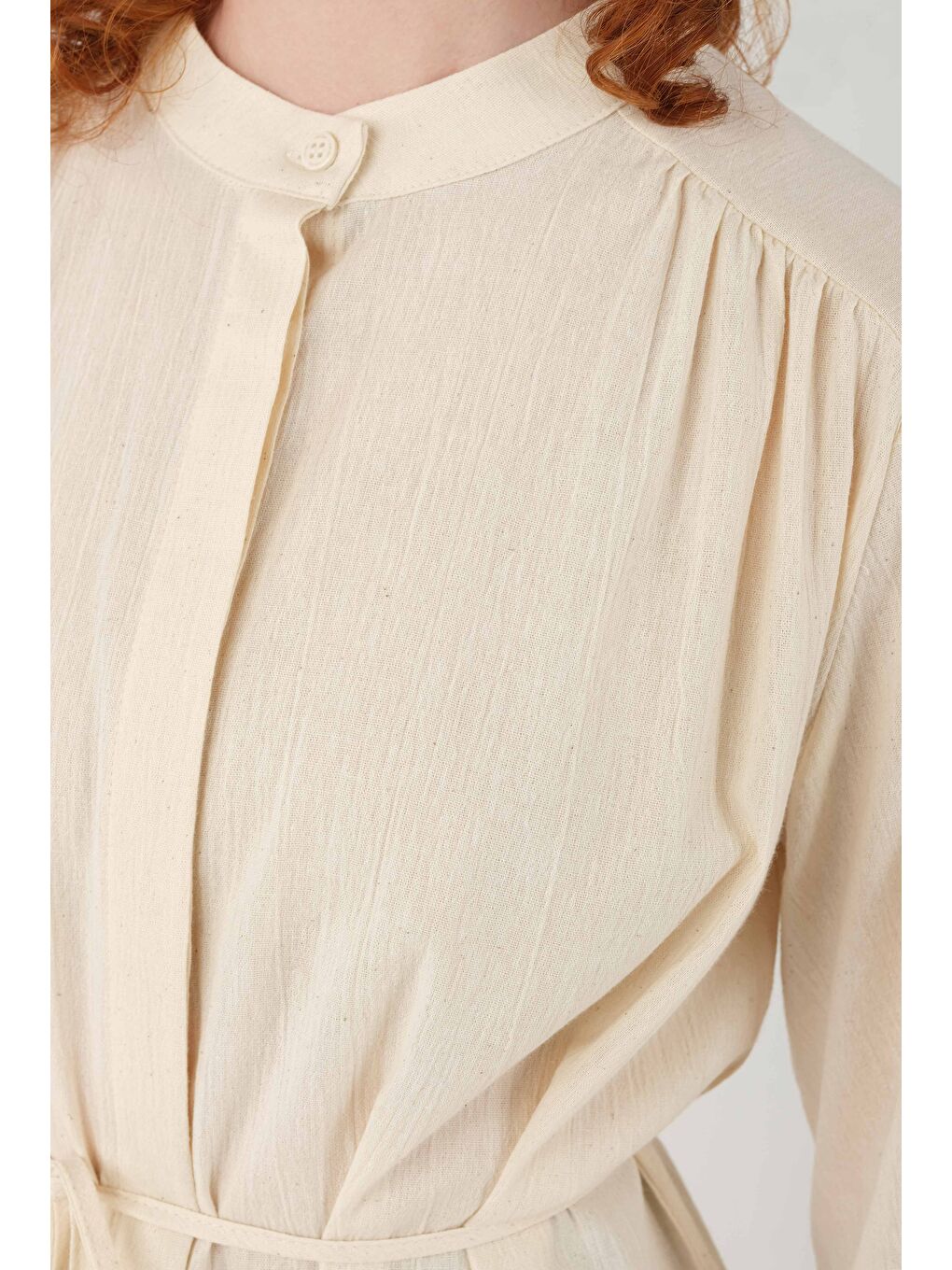 Bej Uzun Buldan Gömlek Kemik-2