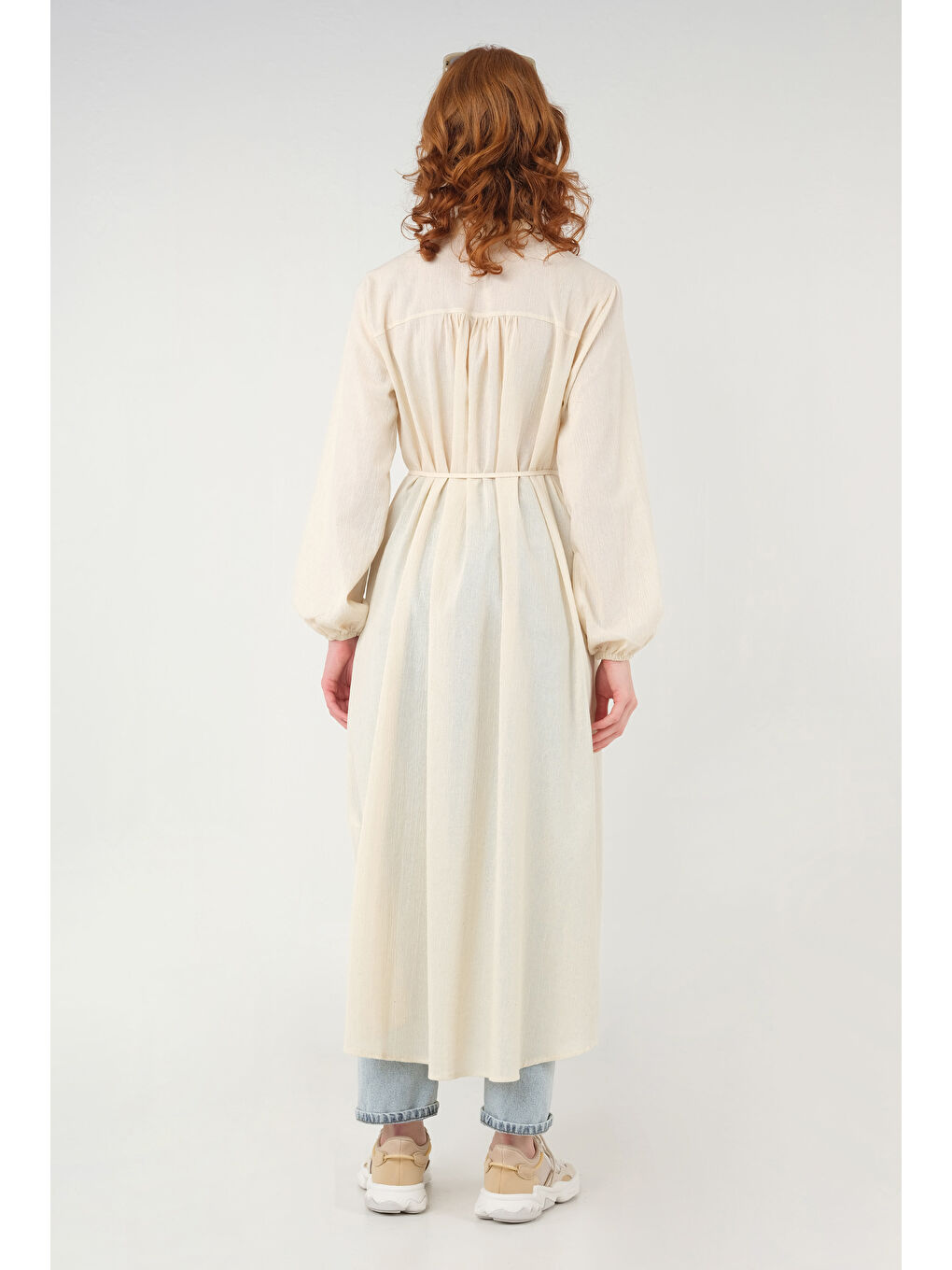 Bej Uzun Buldan Gömlek Kemik-4