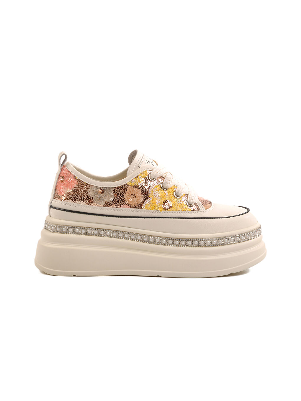 Sarı Yüksek Taban Kadın Sneaker 25Y423-6 Z