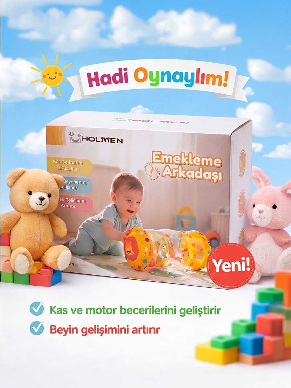 Emekleme Arkadaşı Sarı 18x22x48 Cm +8 Ay - Standart-2