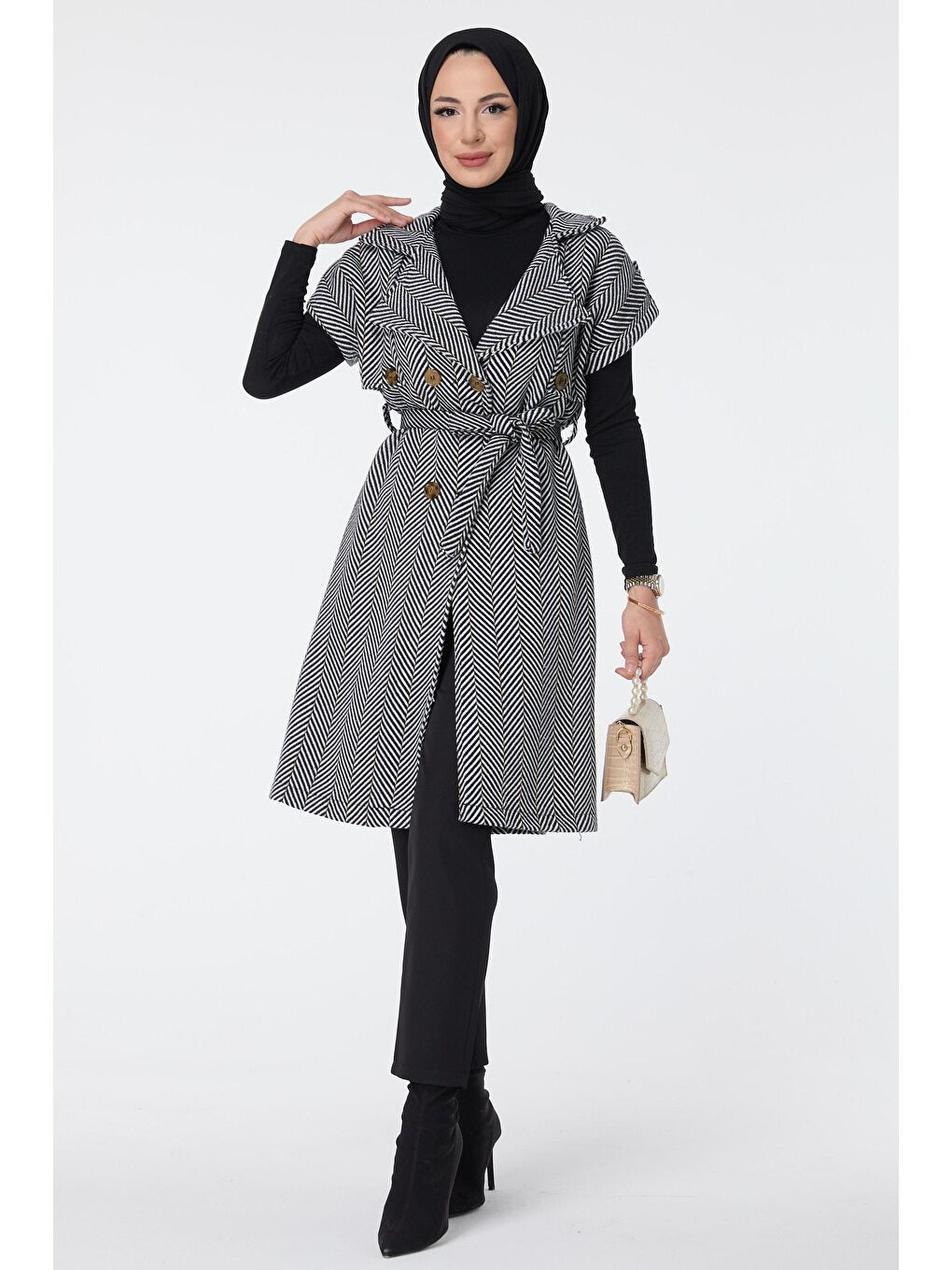 Kruvaze Yaka Kadın Bej Trenç Kap - 13032