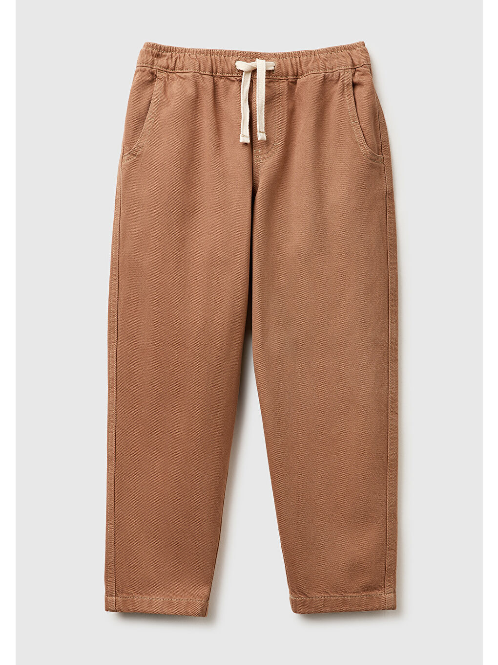 Erkek Çocuk Kahverengi Cebi Logo Nakışlı Jogger Pantolon