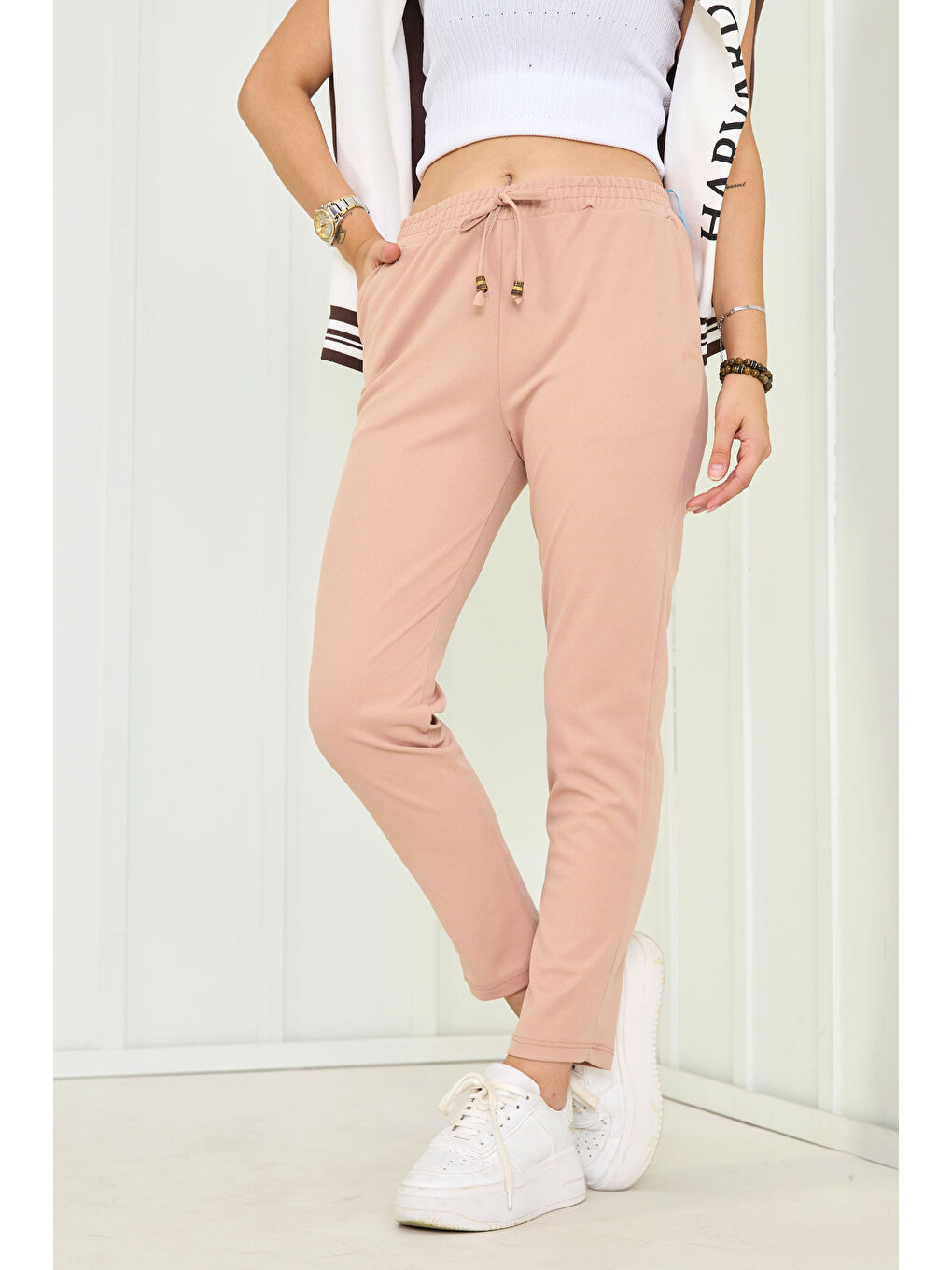 Havuç Pantolon Bej - 27076-1