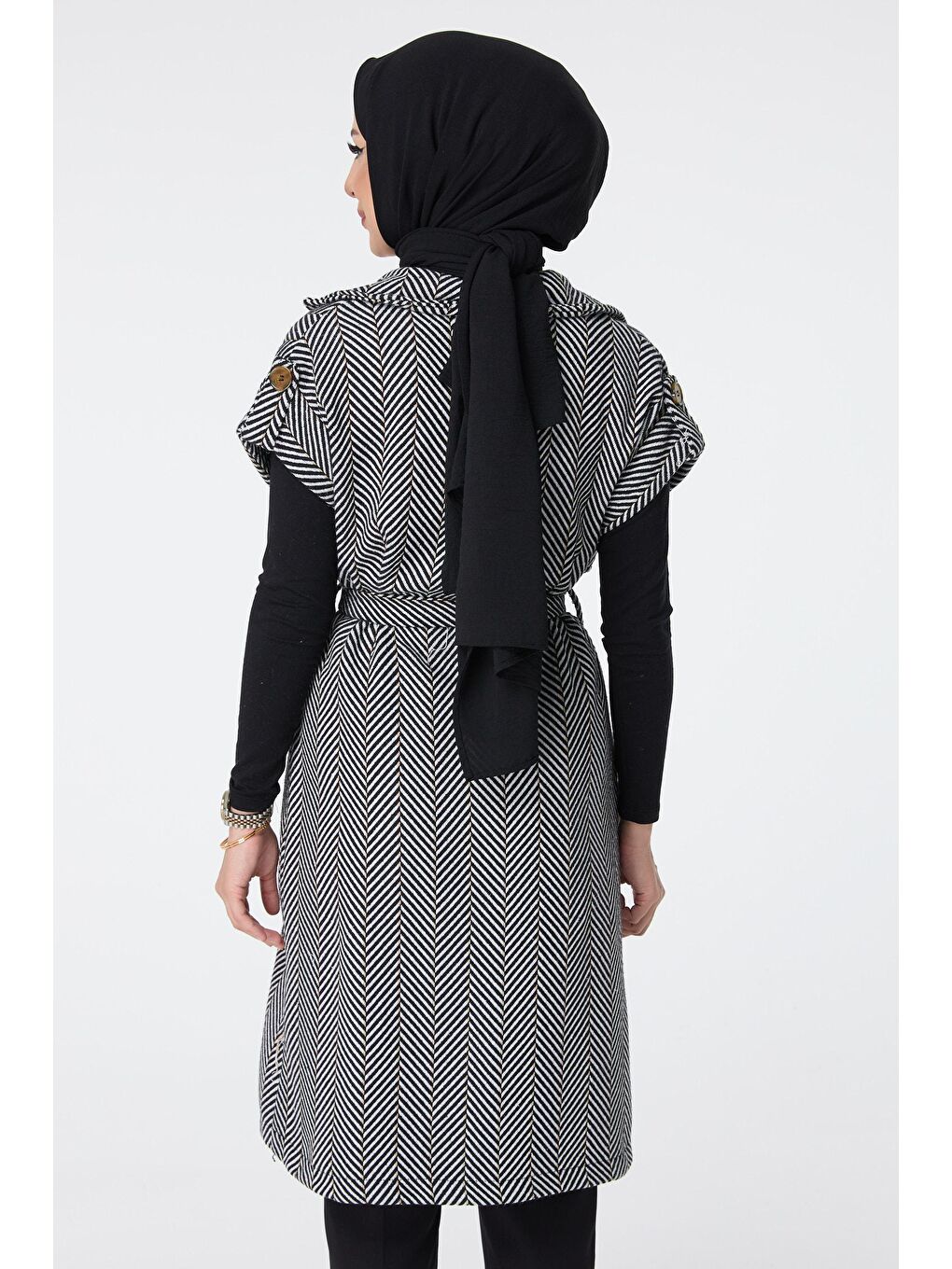 Kruvaze Yaka Kadın Bej Trenç Kap - 13032-4