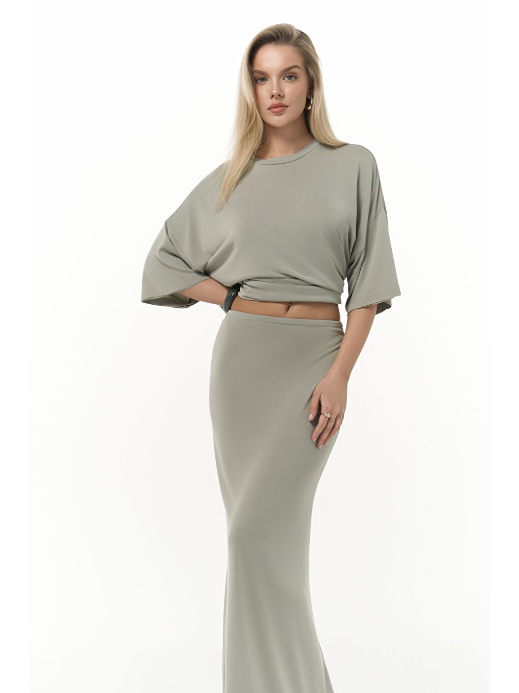 Yeşil Grazia Mint T-Shirt Etek Takım-1