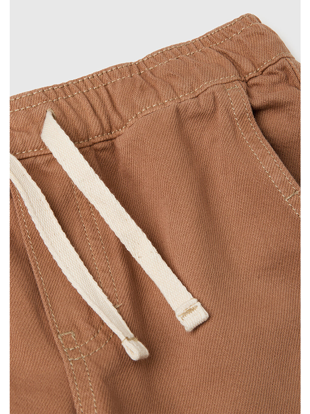 Erkek Çocuk Kahverengi Cebi Logo Nakışlı Jogger Pantolon-2