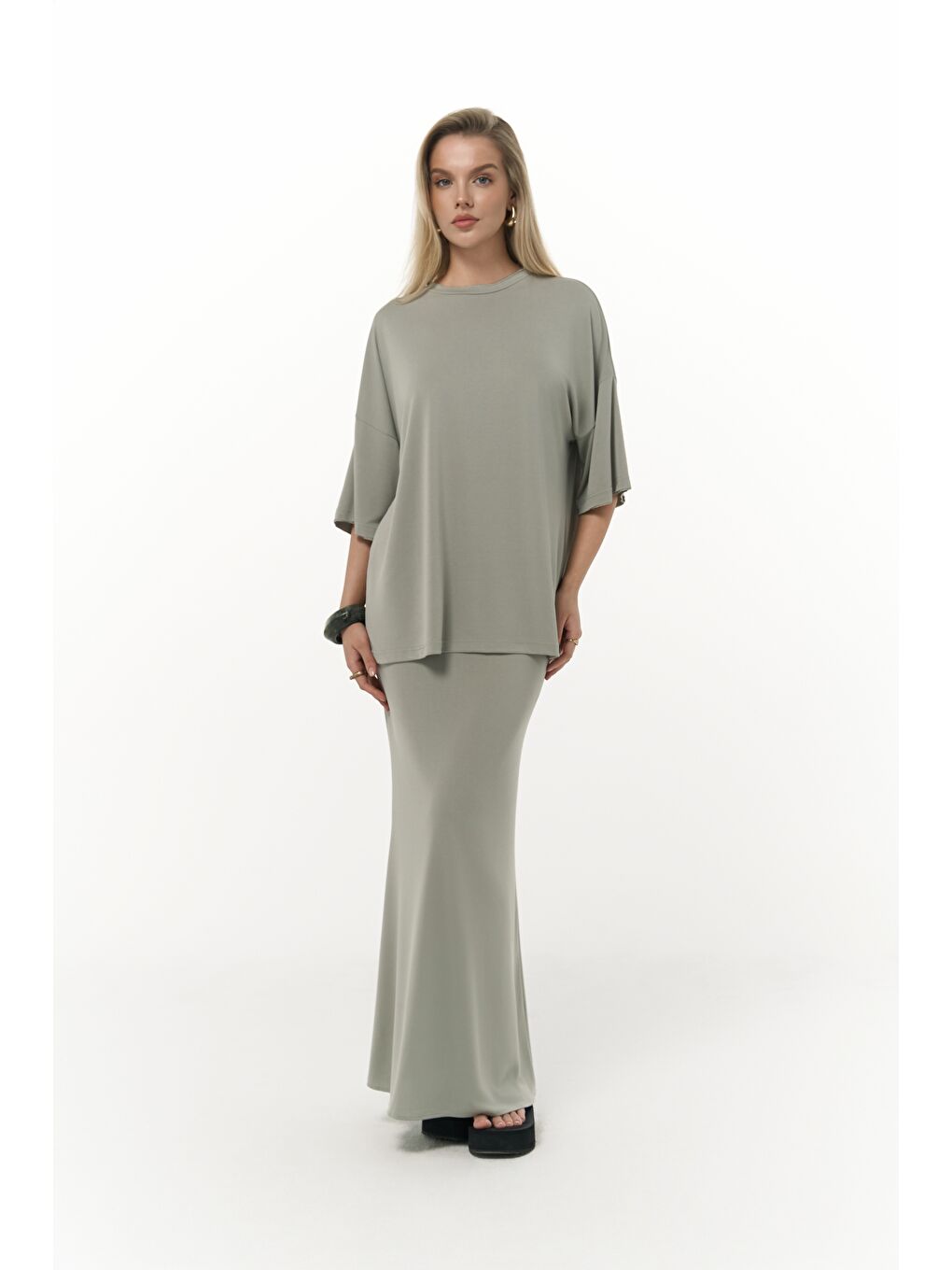 Yeşil Grazia Mint T-Shirt Etek Takım-2