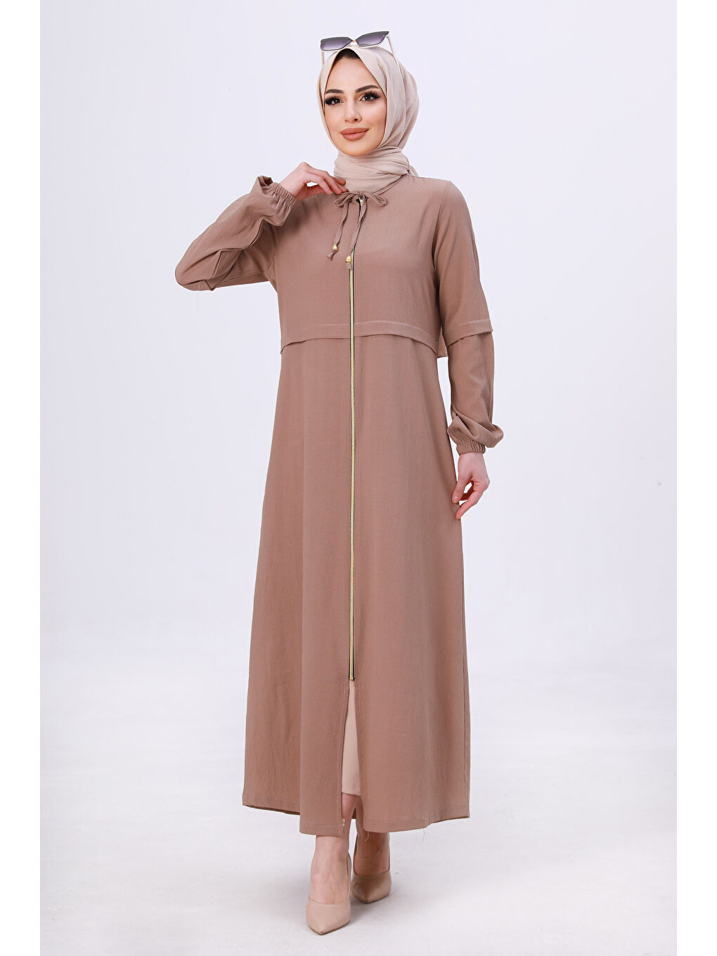 Bej Fermuarlı Kap Vizon - 27072