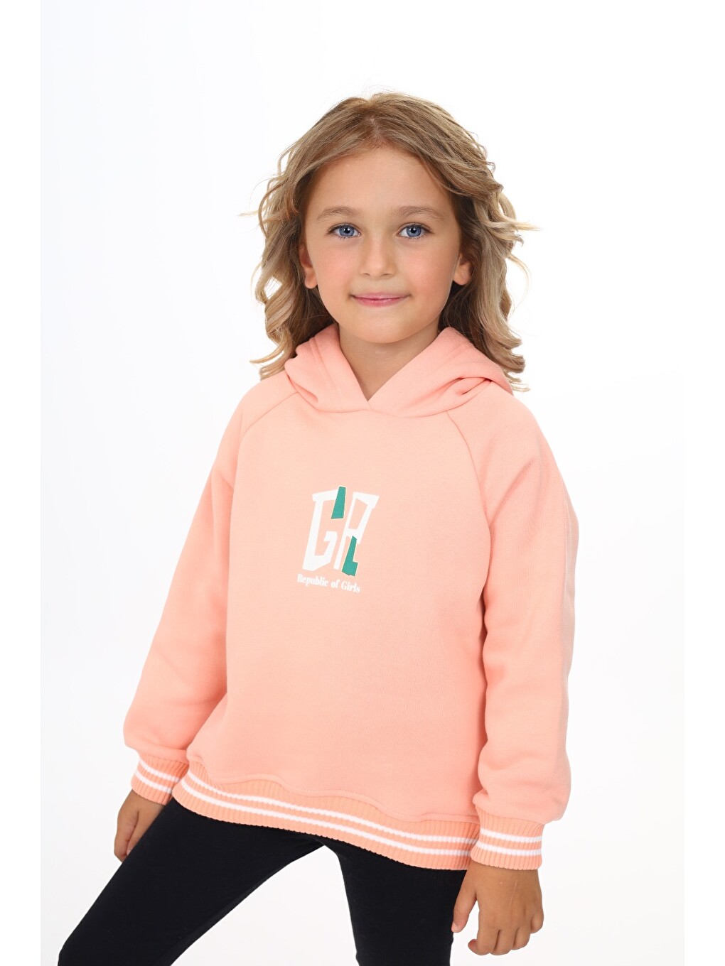 Pembe Kız Çocuk Baskılı Sweatshirt