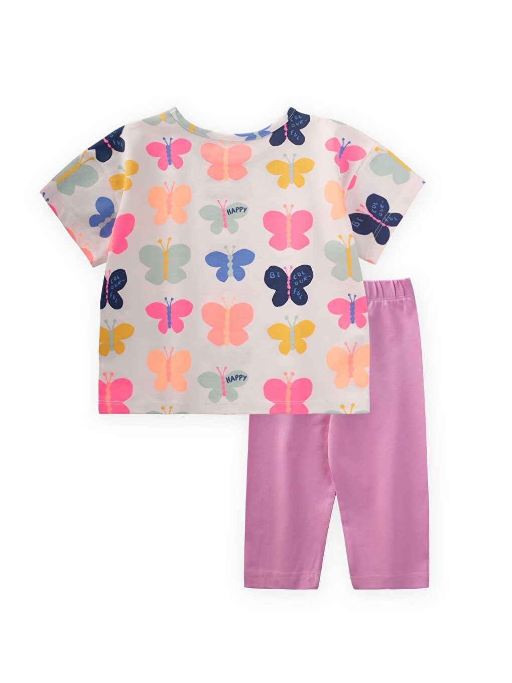 Ekru Kız Çocuk Baskılı Takım-1