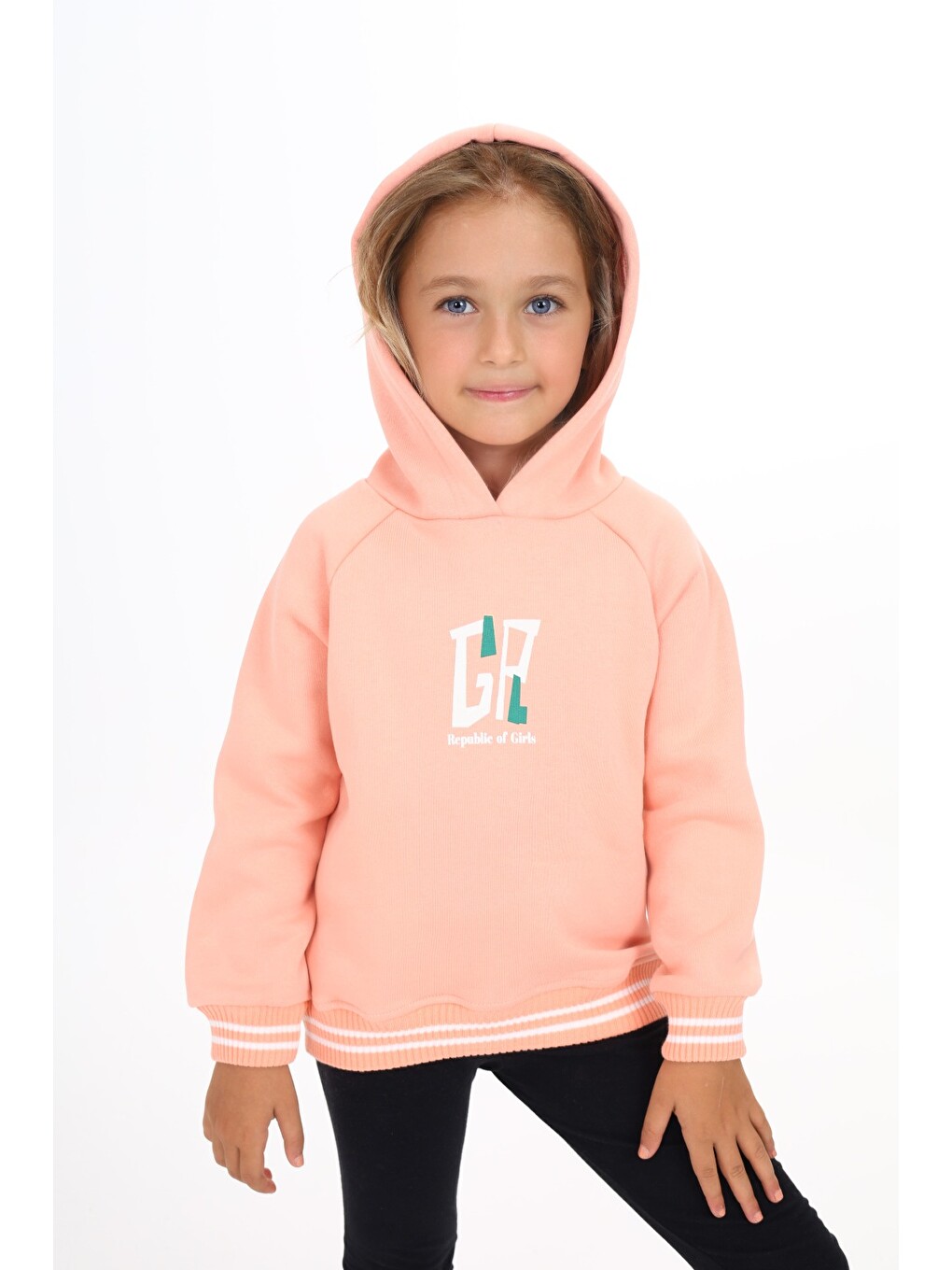 Pembe Kız Çocuk Baskılı Sweatshirt-1