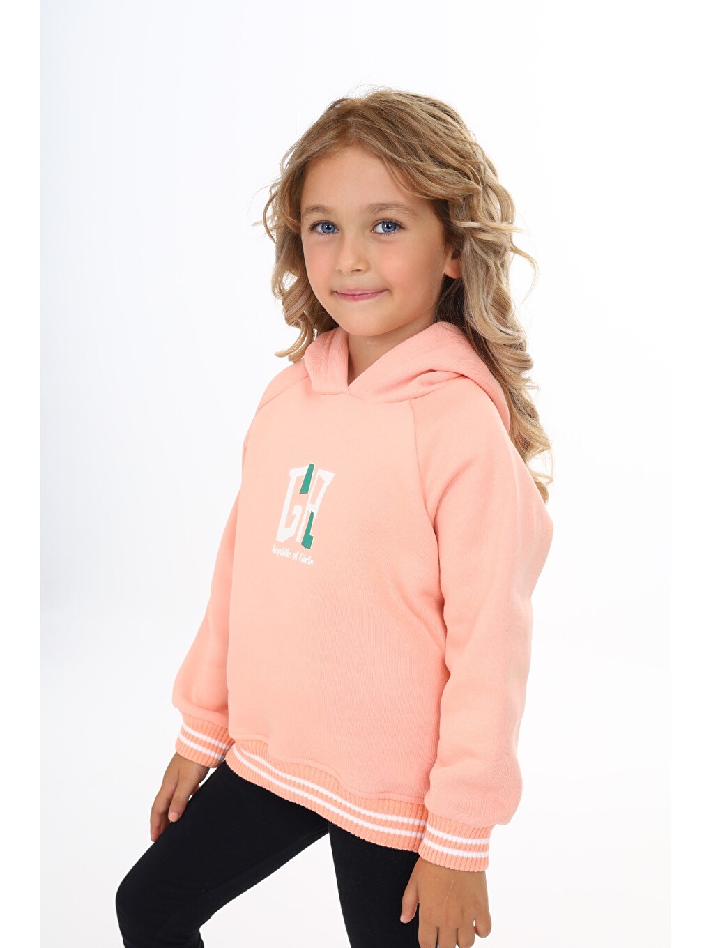 Pembe Kız Çocuk Baskılı Sweatshirt-2