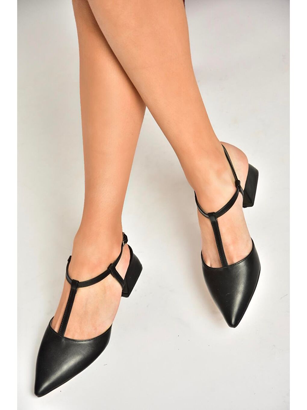 U9982433 Siyah Kadın Topuklu Ayakkabı-3