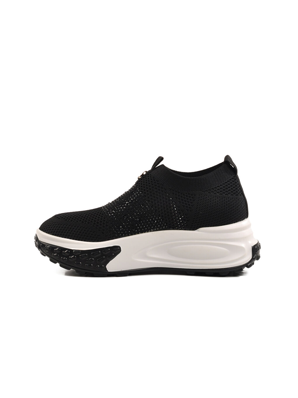 Siyah Triko Hafif Kadın Sneaker 25Y305-4 Z-1