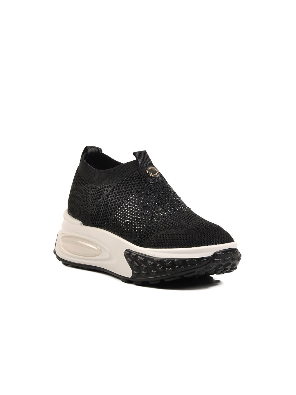 Siyah Triko Hafif Kadın Sneaker 25Y305-4 Z-2