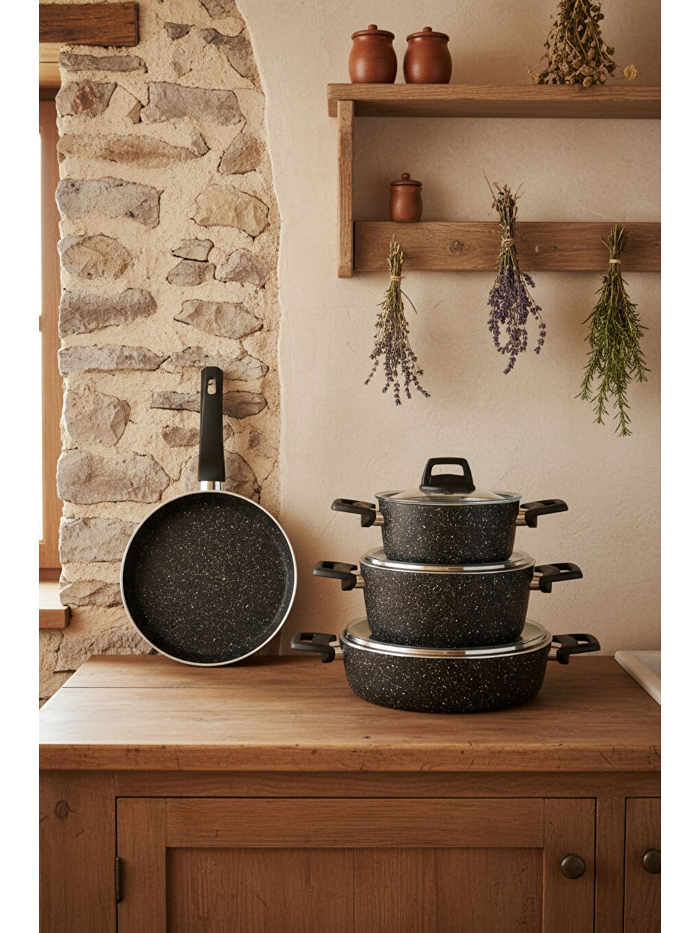 Vormi 7 Parça Tencere Seti Siyah