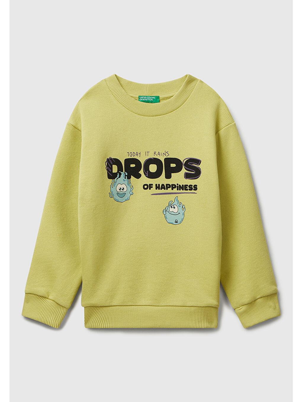 Sarı Erkek Çocuk Hardal Çok Renkli Baskılı Relaxed Fit Sweatshirt