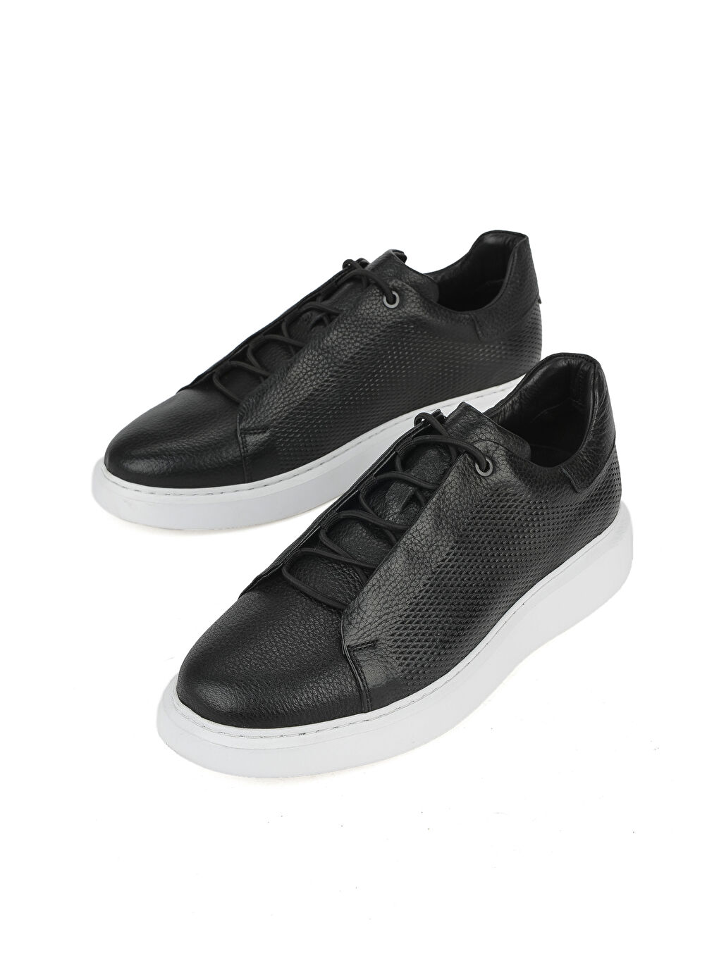 Erkek Hakiki Deri Sneaker 1531026Z8552 Siyah-4