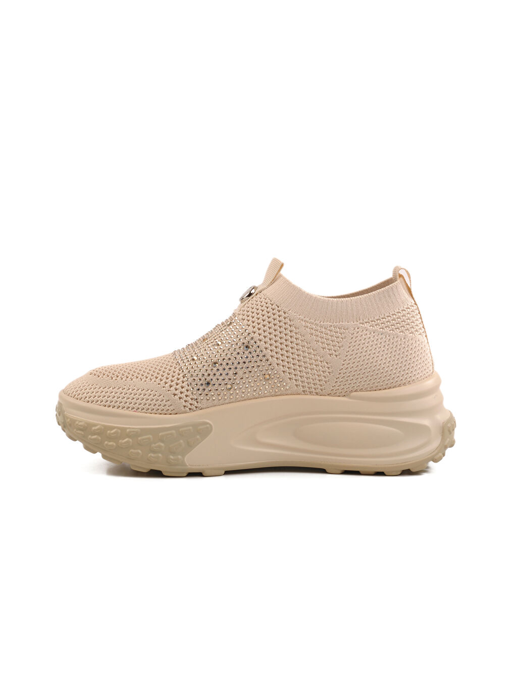 Bej Triko Hafif Kadın Sneaker 25Y305-4 Z-1