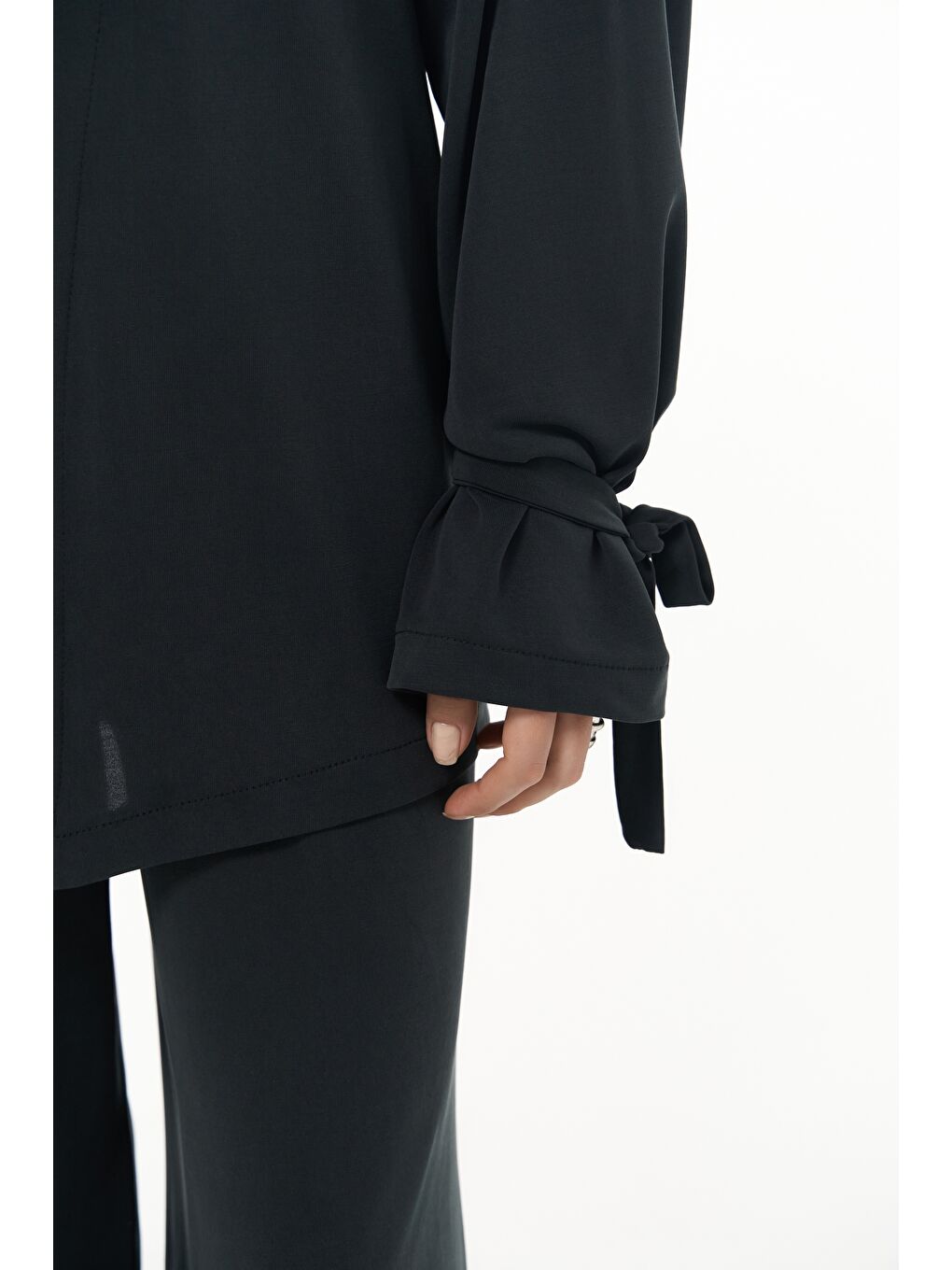 Donna Siyah Kimono Pantolon Takım-7