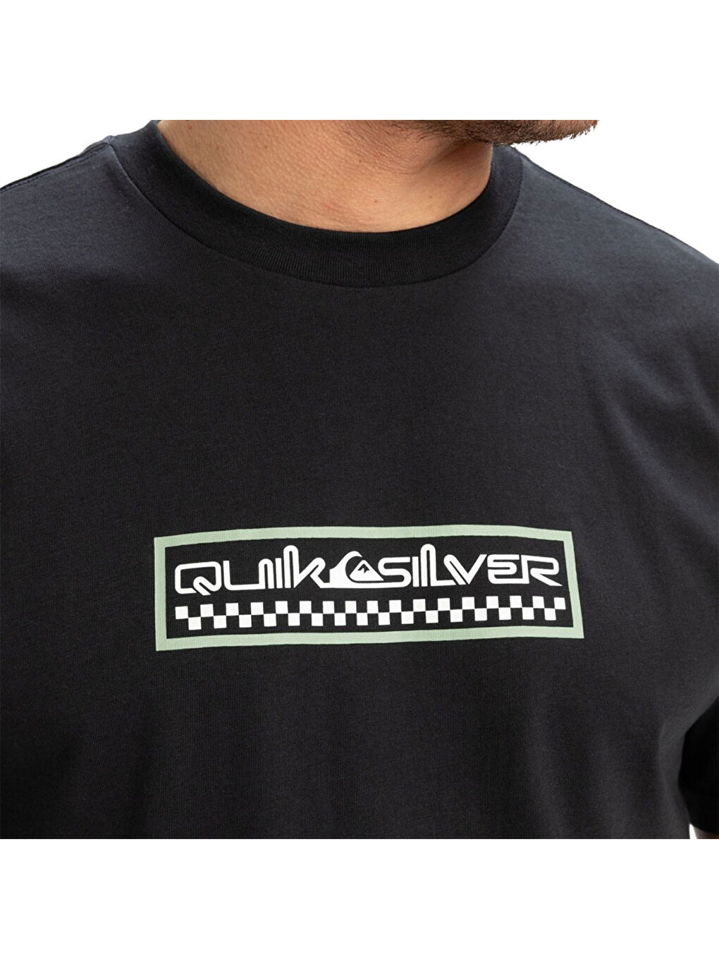 Ev Sun Dagger Erkek Siyah Yuvarlak Yaka Spor Tişört-2