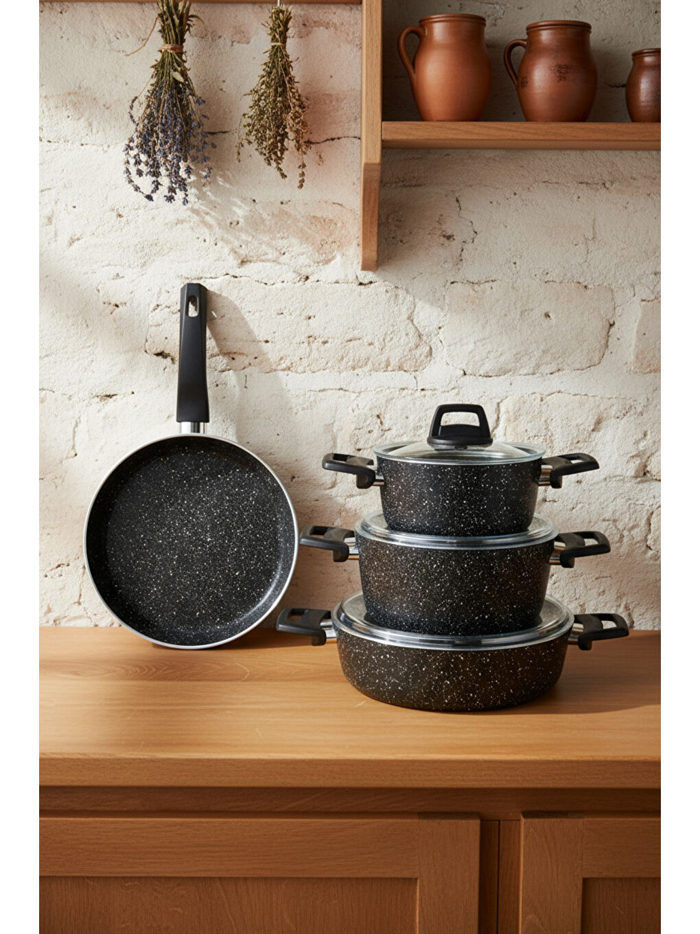 Vormi 7 Parça Tencere Seti Siyah-2