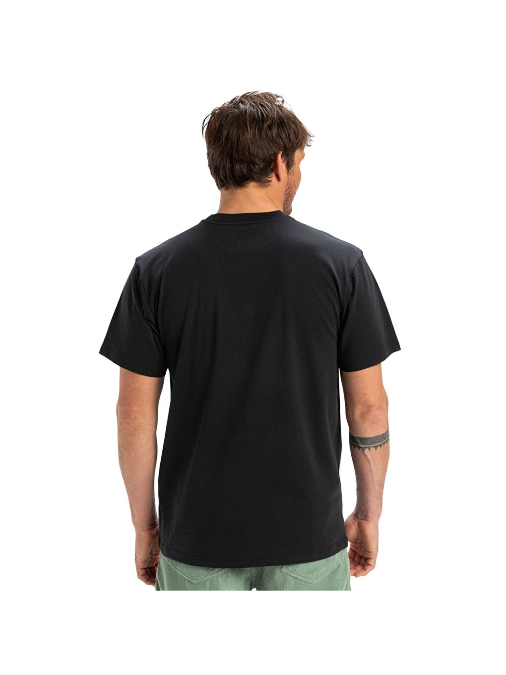 Ev Sun Dagger Erkek Siyah Yuvarlak Yaka Spor Tişört-3