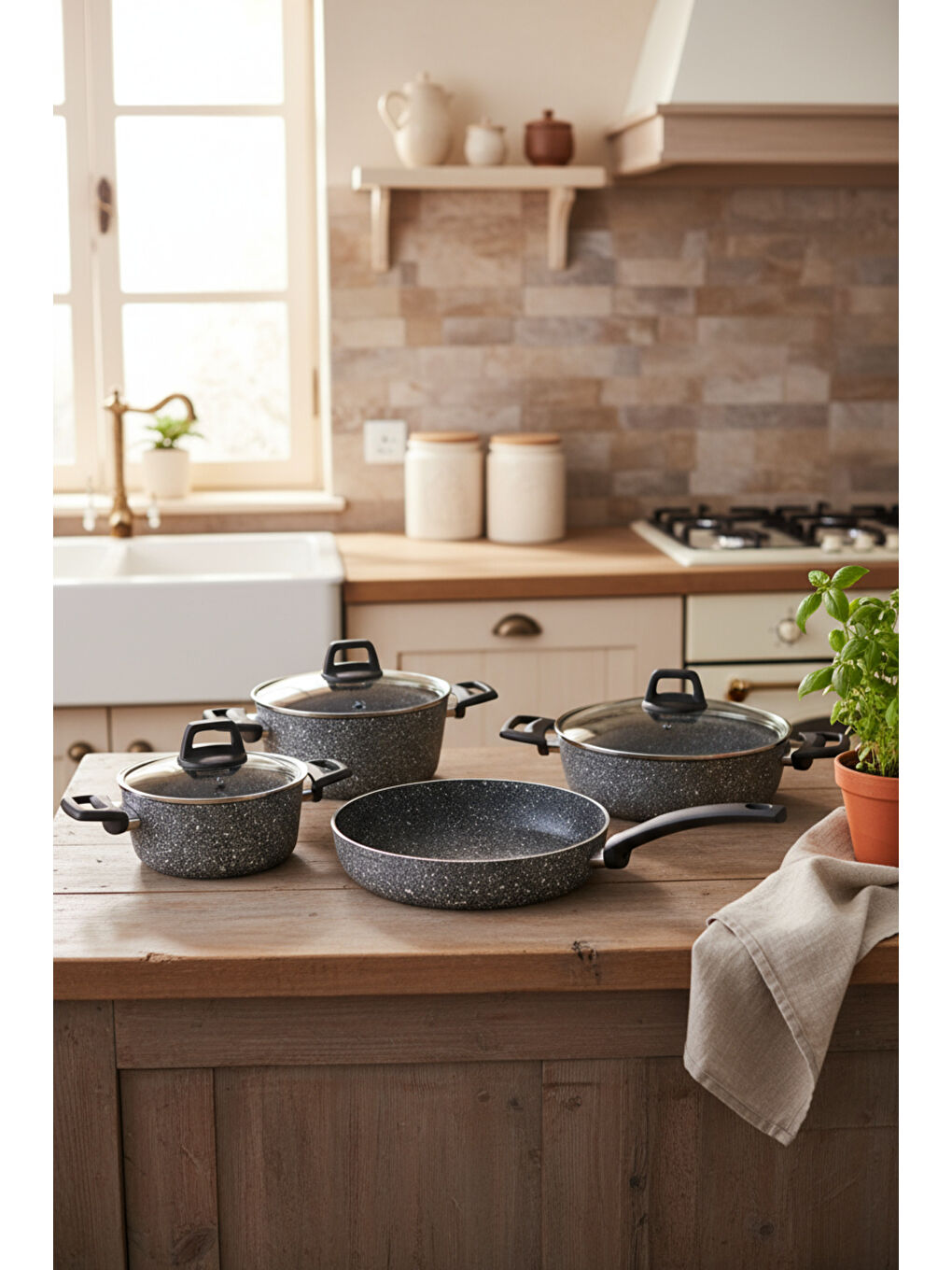 Vormi 7 Parça Tencere Seti Gri