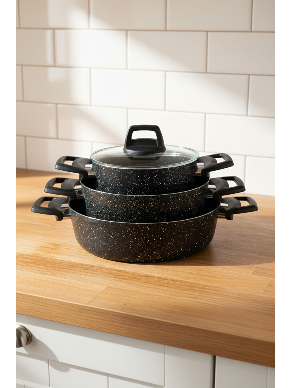 Vormi 7 Parça Tencere Seti Siyah-5