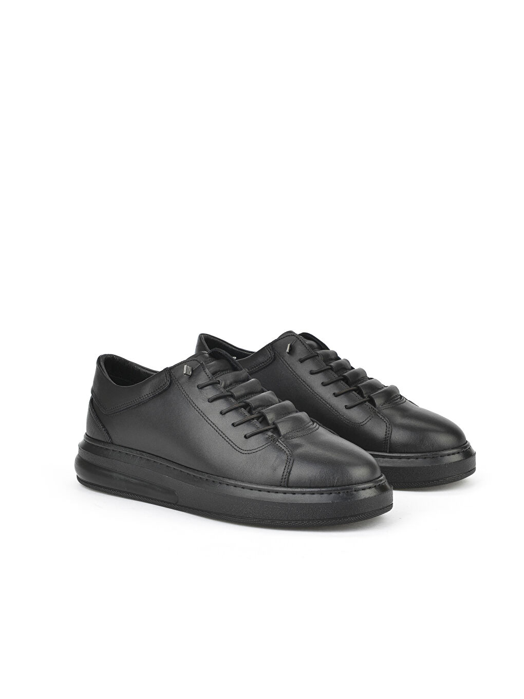 Erkek Hakiki Deri Sneaker 153423Z73 Siyah-1