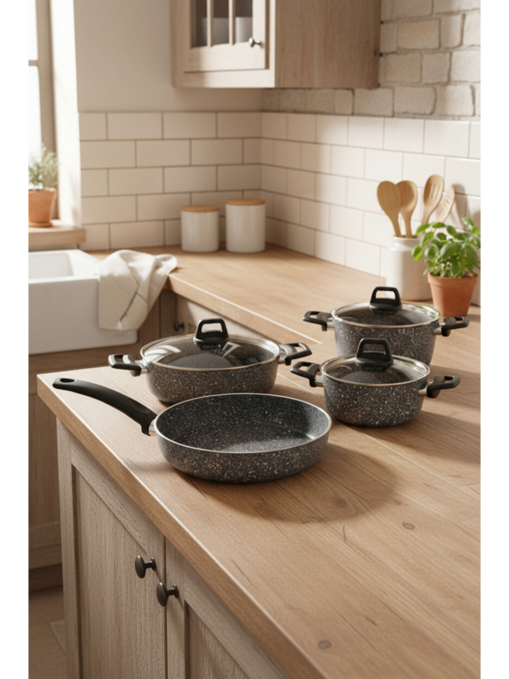 Vormi 7 Parça Tencere Seti Gri-3