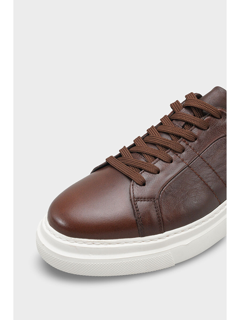 Kahverengi Bernardo Hakiki Deri Erkek Günlük Spor Ayakkabı Sneaker-2