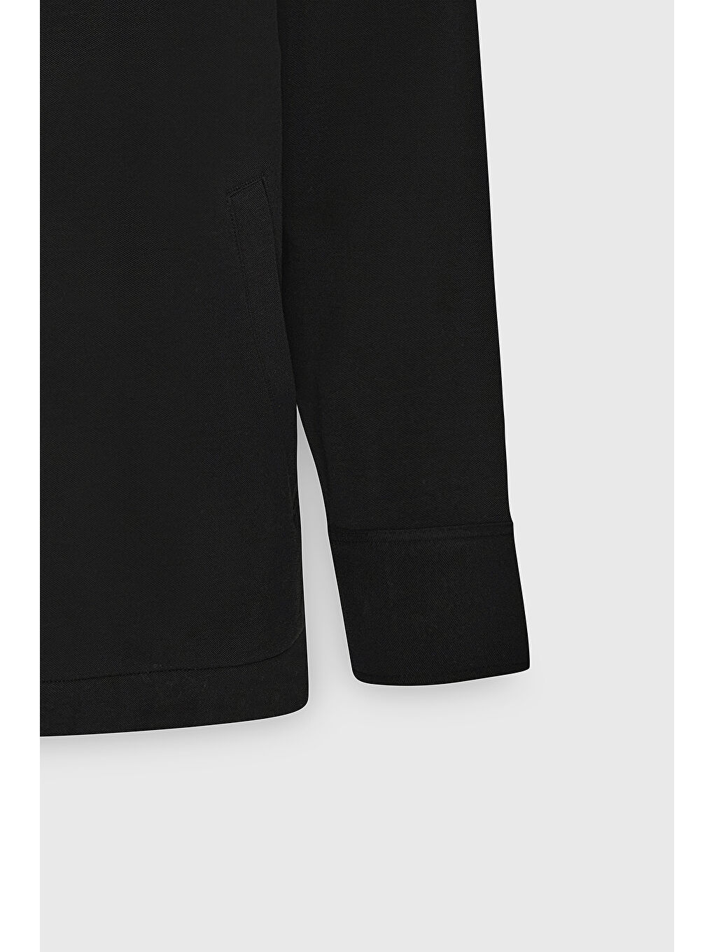 Erkek Siyah Standart Fit Normal Kesim Gömlek Yaka Pamuklu Esnek Mont-8