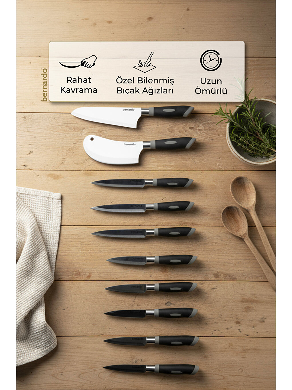 Siyah Maestro 10 Parça Bıçak Seti-5