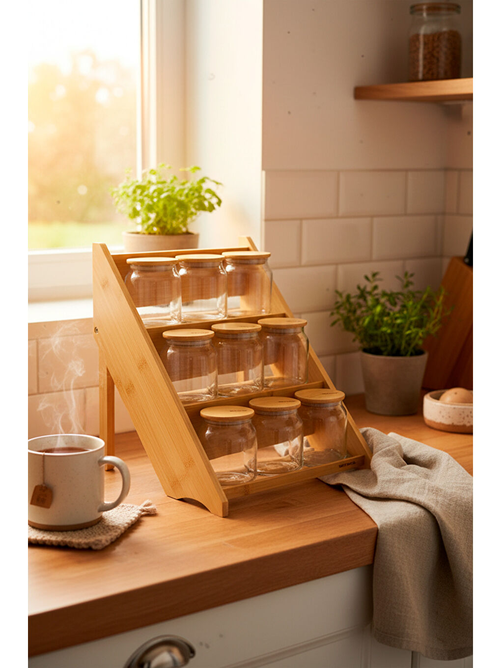 Kahverengi Liora 9'lu Baharatlık Seti