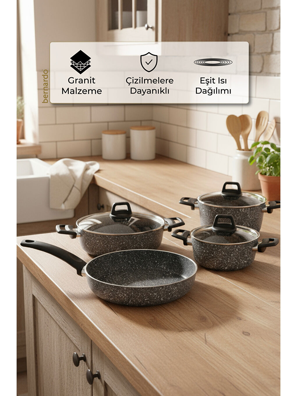 Vormi 7 Parça Tencere Seti Gri-6