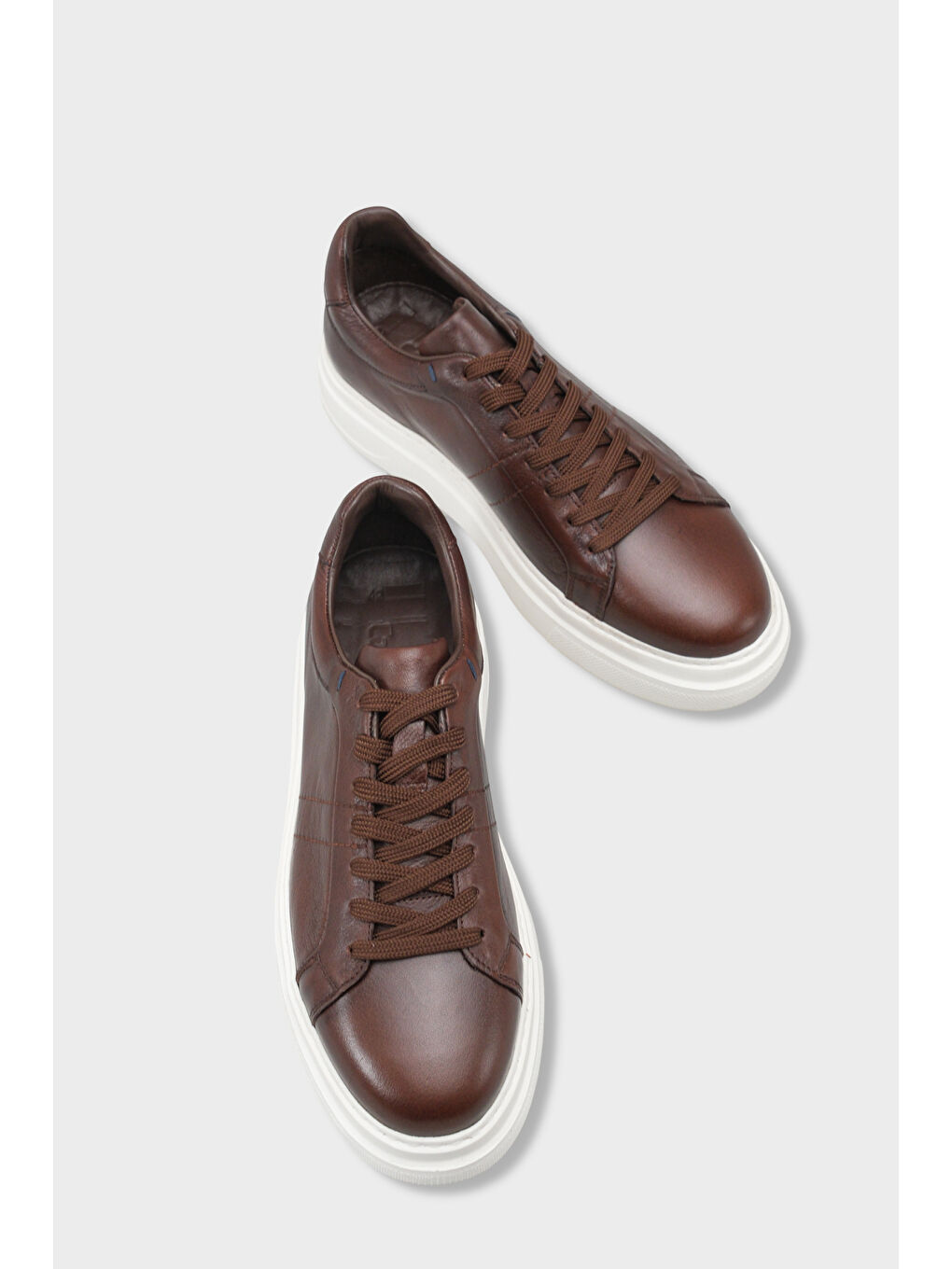 Kahverengi Bernardo Hakiki Deri Erkek Günlük Spor Ayakkabı Sneaker-5