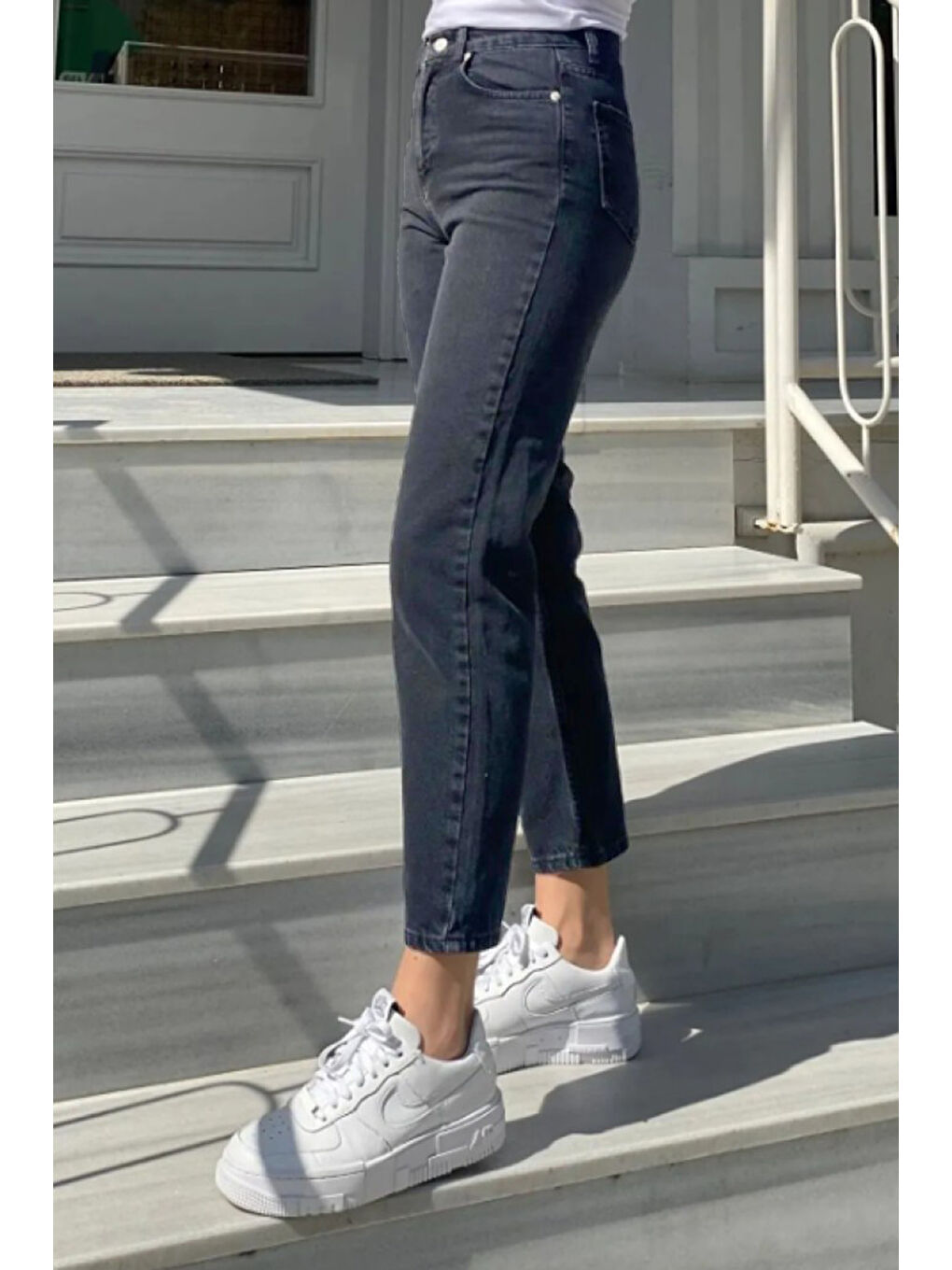 Mom Jean Pantolon Antrasit   13360