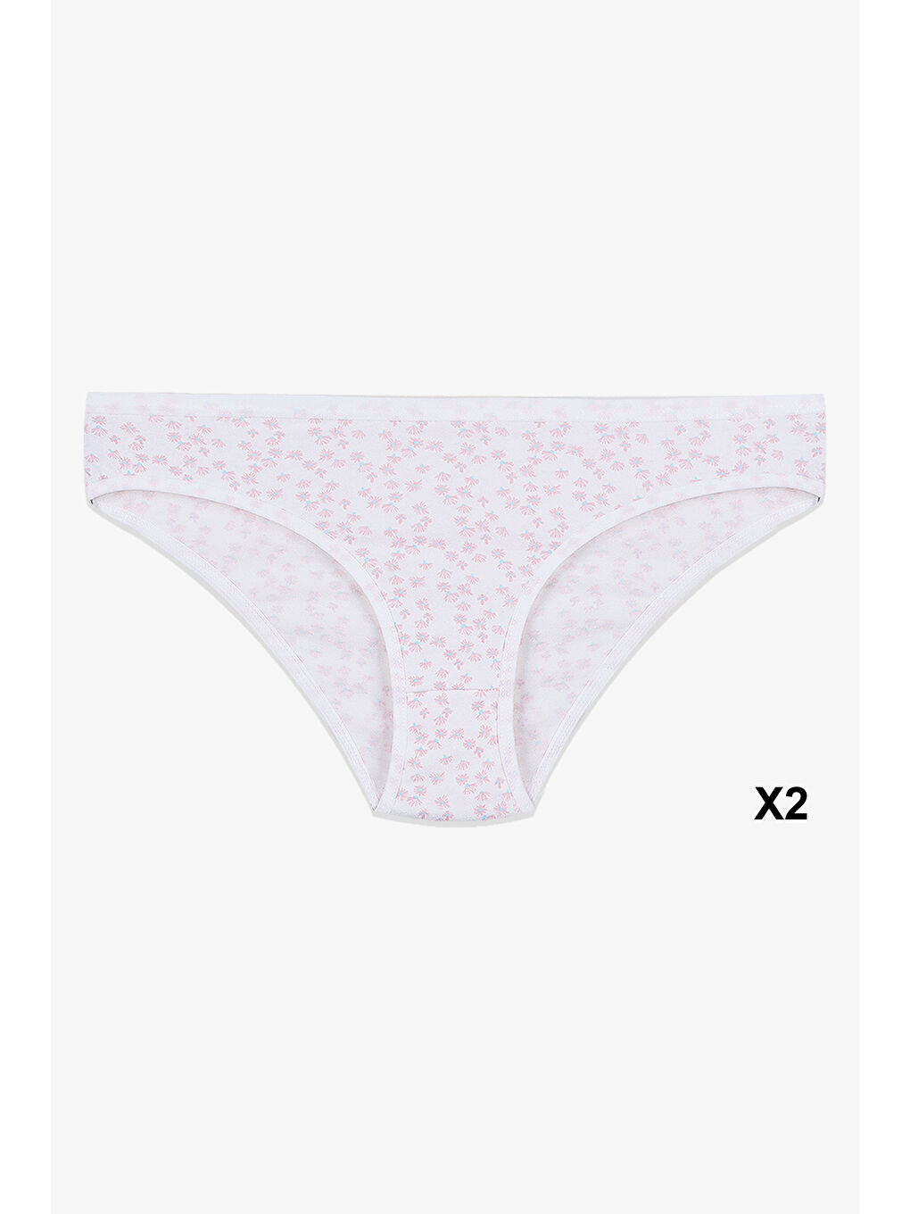 Renksiz Kadın 12'li Pamuklu Desenli Külot-4