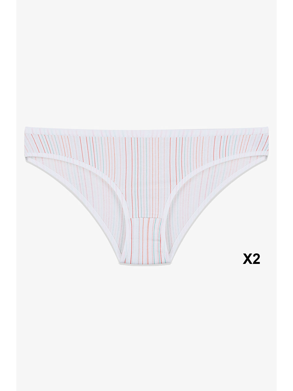 Renksiz Kadın 12'li Pamuklu Desenli Külot-5