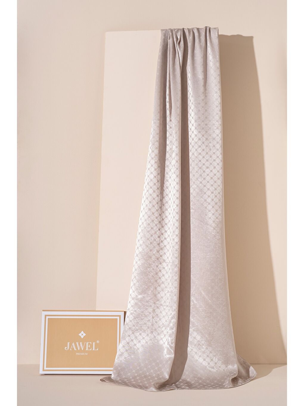 Ekru Kadın Küçük Kareli Modal Floş Şal