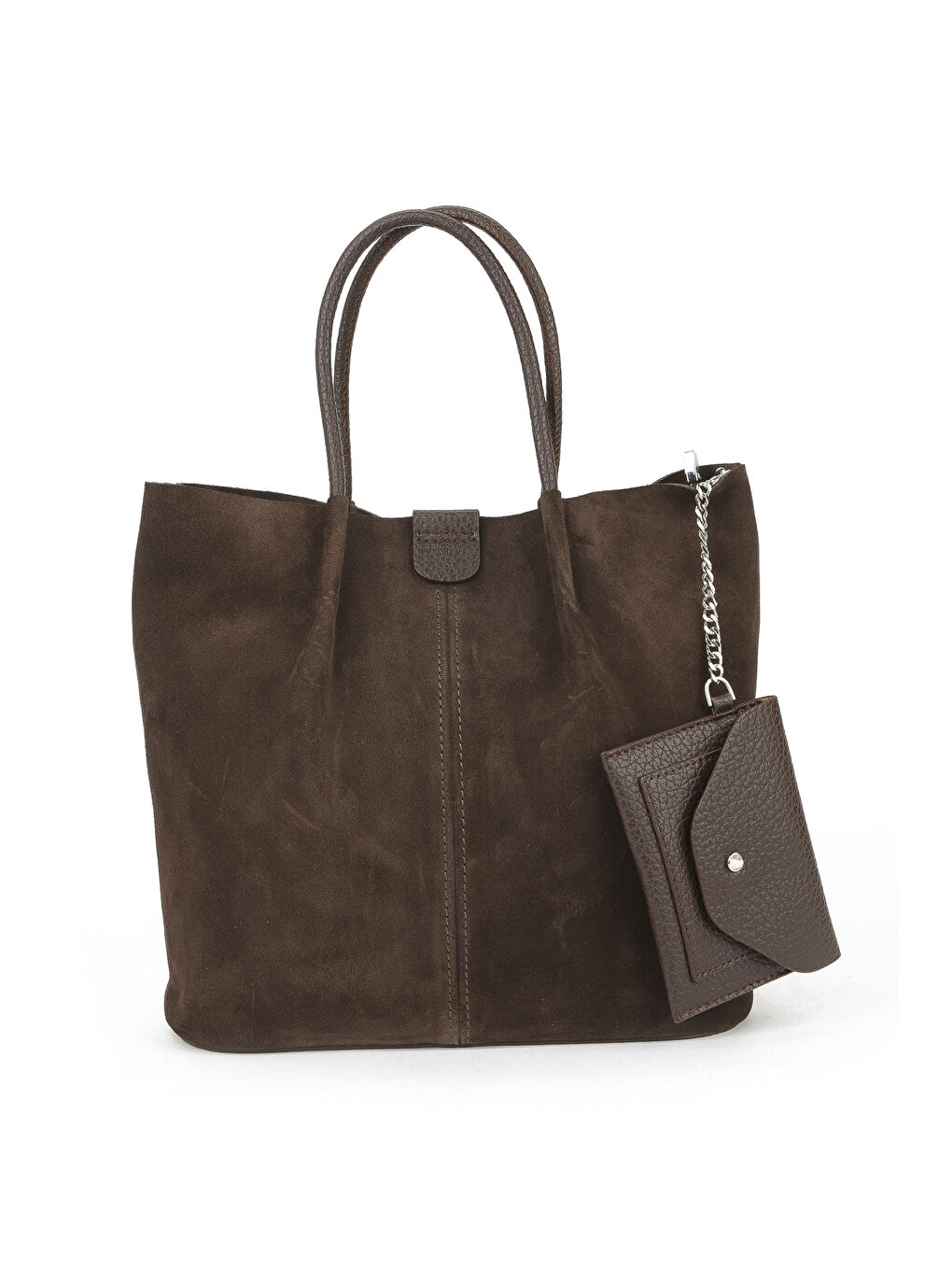 Kahverengi Kadın Hakiki Deri Omuz ve El Çantası 153979Z5010 Kahve