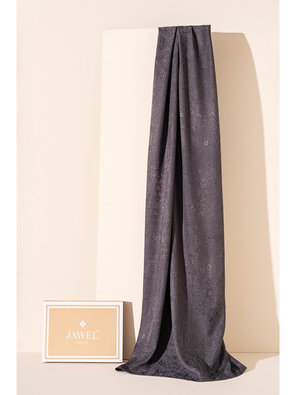 Antrasit Kadın Libissa Modal Floş Şal